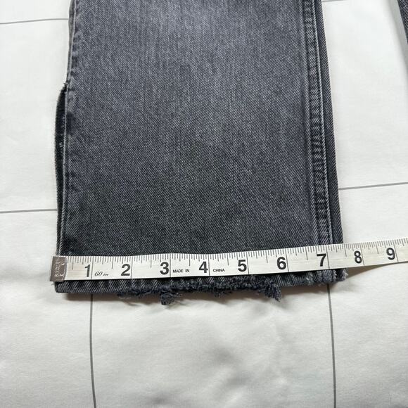 Abercrombie Jeans Womens 28 Short Black Gray 90s Straight Curve Love High Rise - Picture 12 of 12